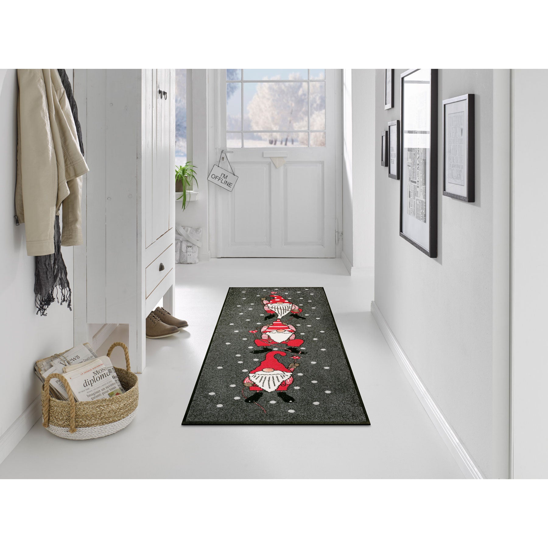 Teppichläufer Winterzwerge 60x180