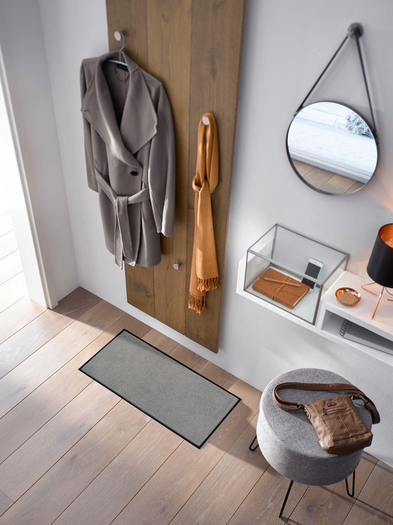 Fußabtreter klein 35x75 Cool Grey grau