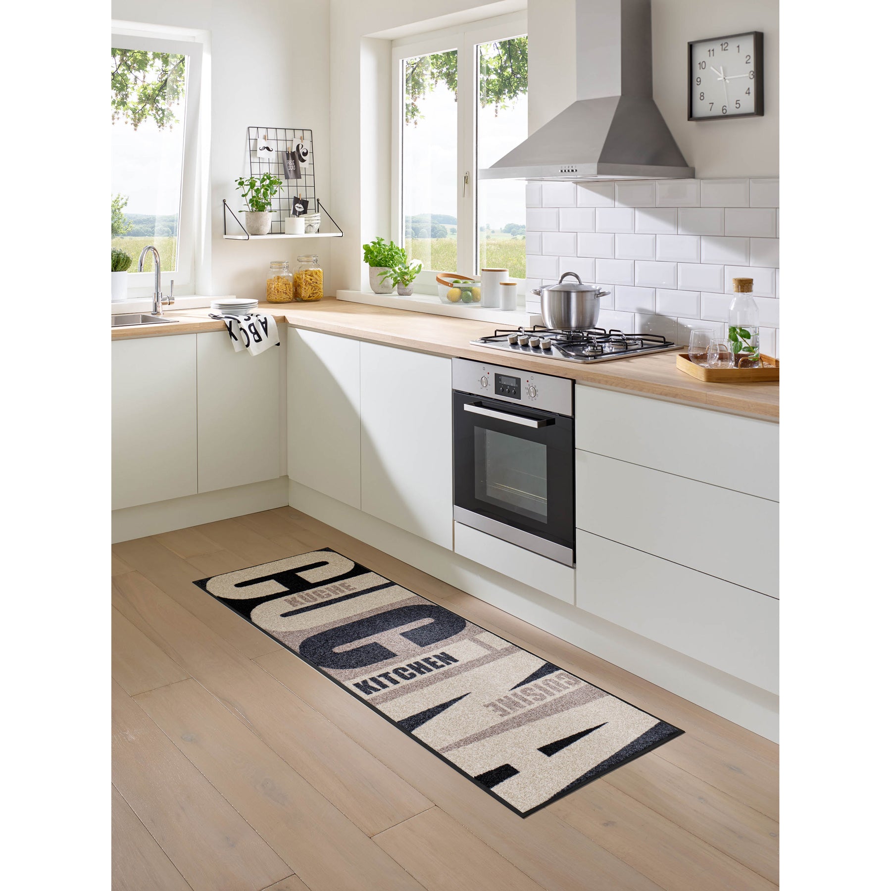 Teppichläufer 60x180 Cucina pura beige