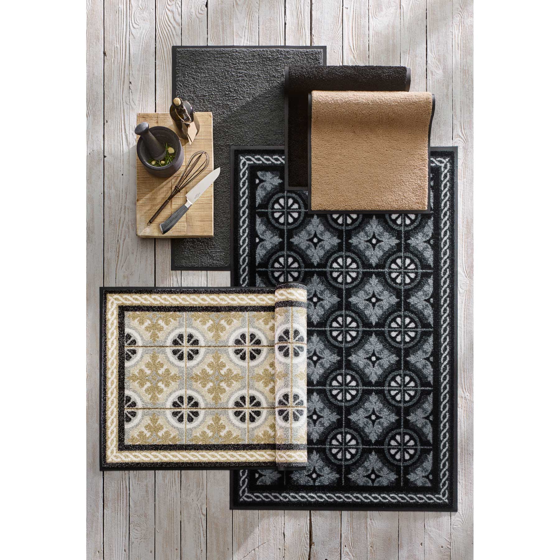 Teppichläufer 60x180 Kitchen Tiles sand