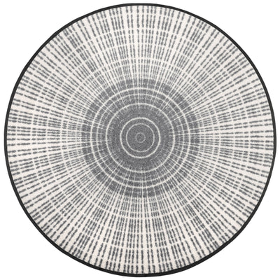 Fußmatte 85x85 Cascara grey grau rund