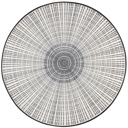 Matte rund 115x115 Cascara grey anthrazit