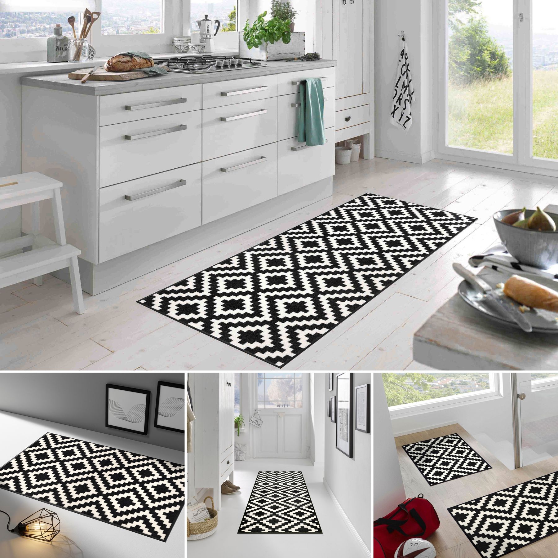 Wohnteppich 115x175 Kalmar schwarz