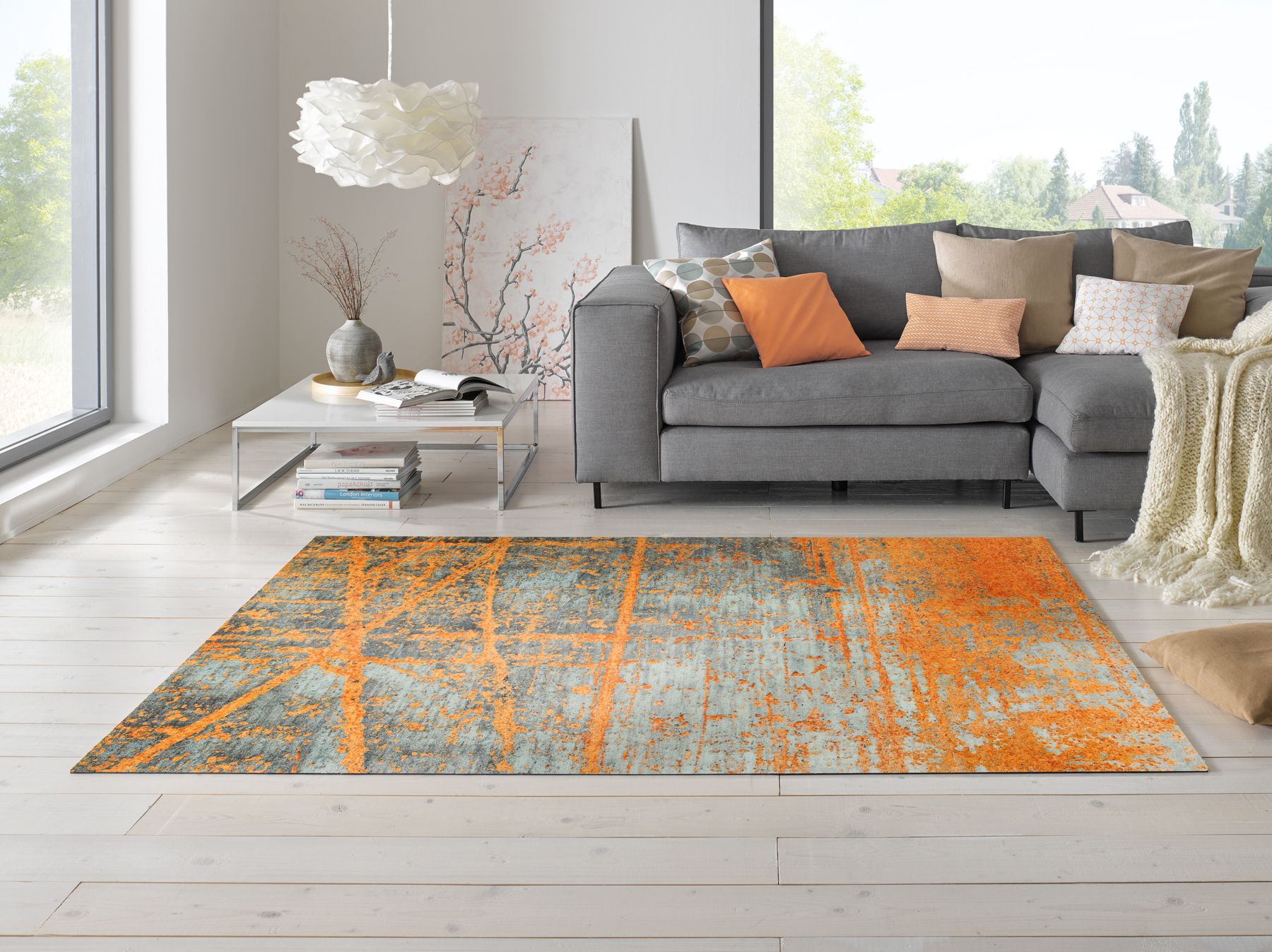 Wohnteppich 140x200 Rustic orange