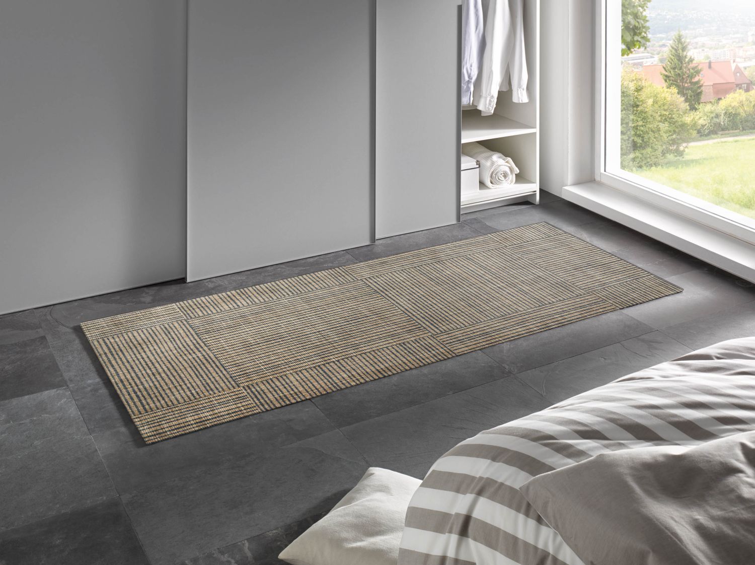 Teppichläufer 80x200 Canvas braun