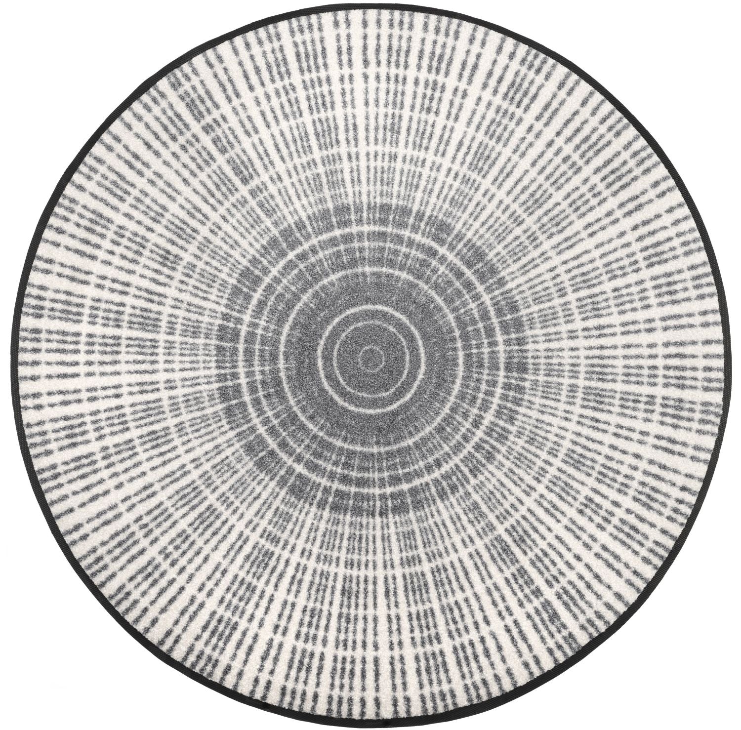 Fußmatte 85x85 Cascara grey grau rund