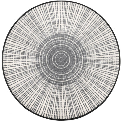 Fußmatte 85x85 Cascara grey grau rund