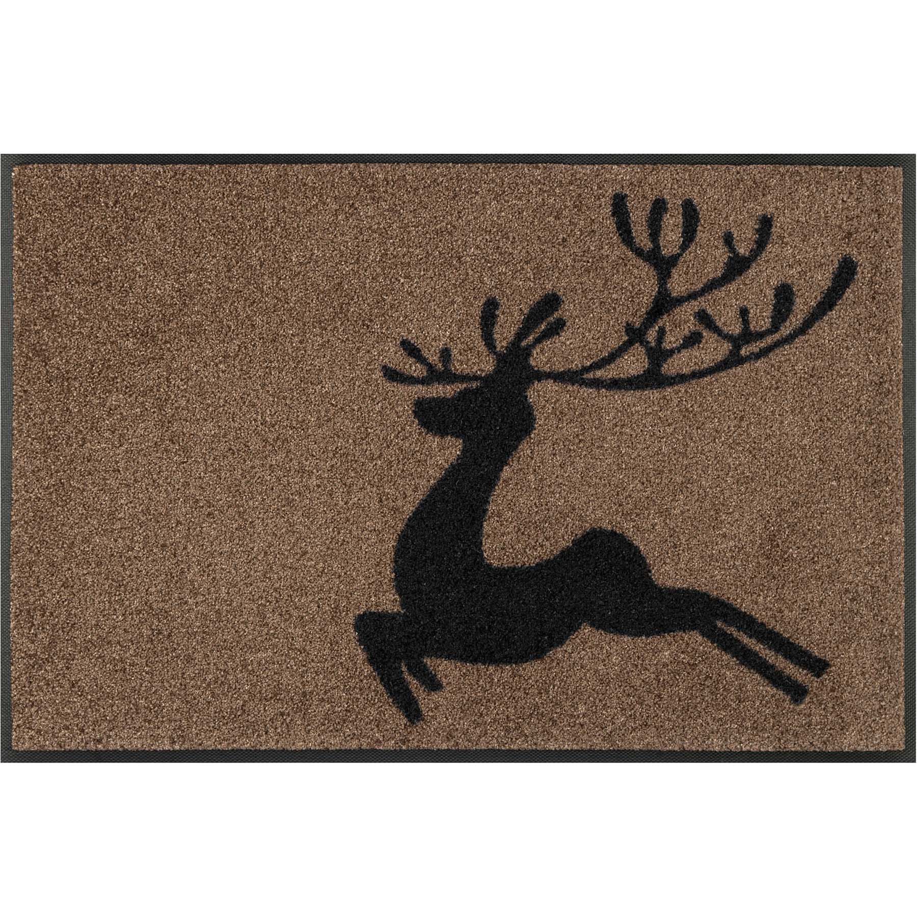Fußmatte 50x75 Jumping Deer braun