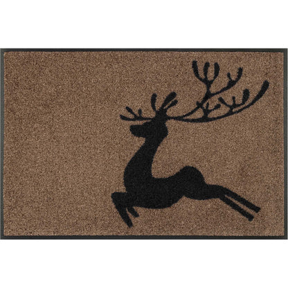 Fußmatte 50x75 Jumping Deer braun