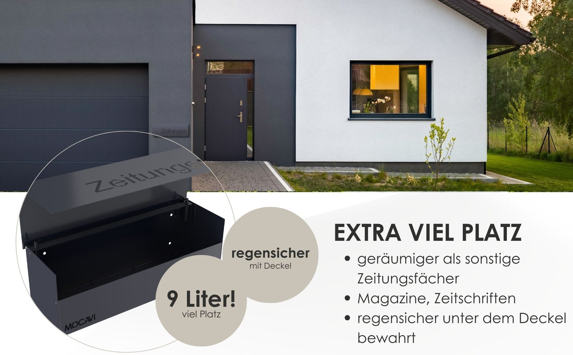 Vorteile Zeitungfach ZF2 mit Deckel