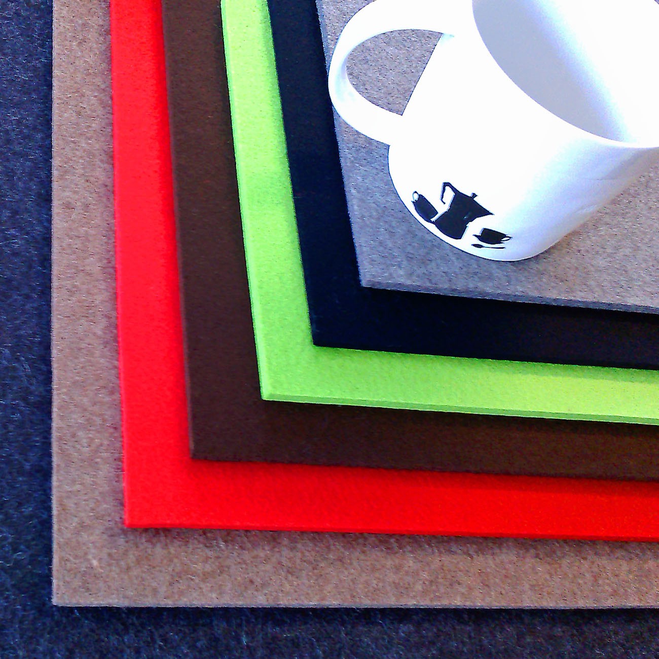 Filzset schwarz aus 100% Merino-Wolle