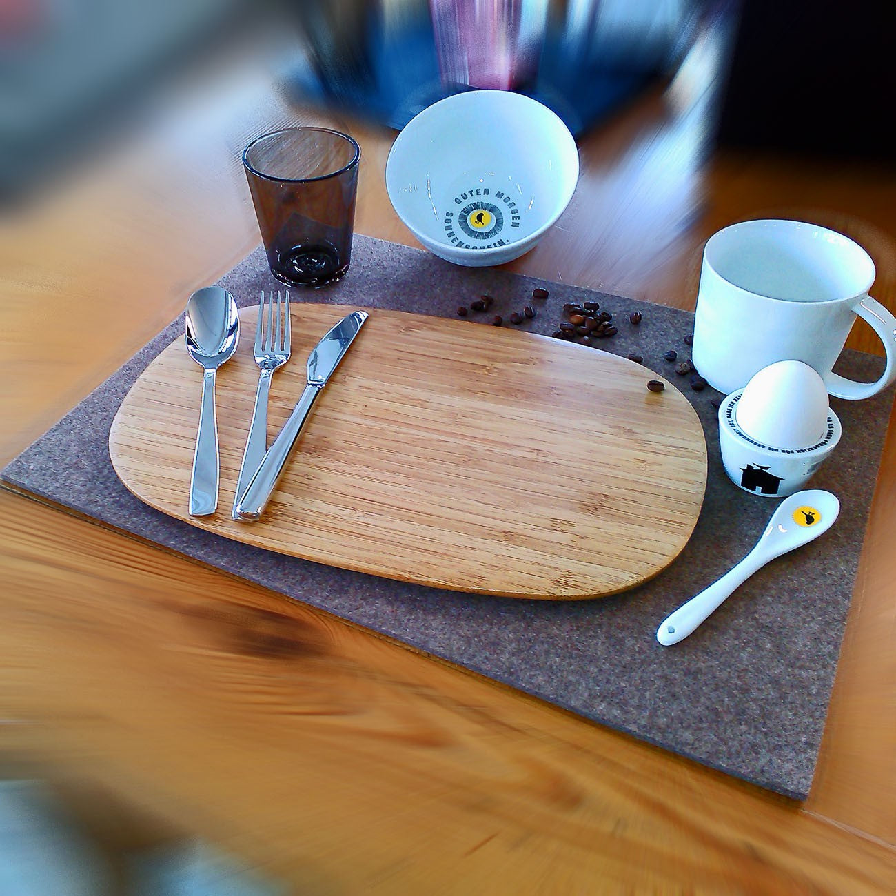 Filzset schwarz aus 100% Merino-Wolle