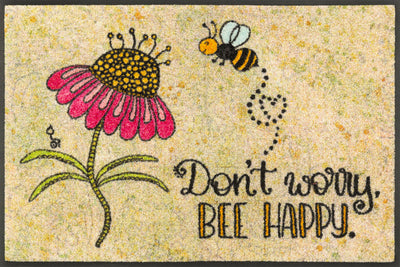 Fußmatte 50x75 Bee Happy beige