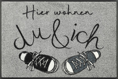 Fußmatte 50x75 Hier wohnen... grau