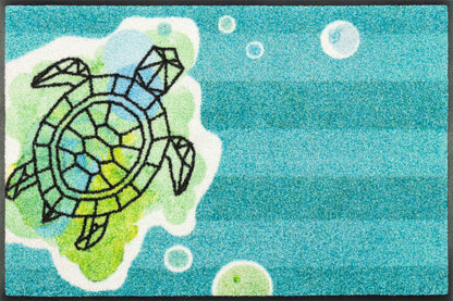 Fußmatte 50x75 Turtle Splash blau